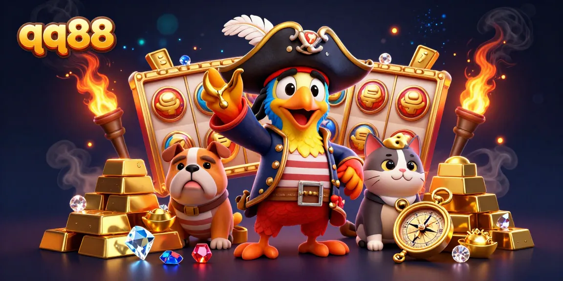 Experience thrilling moments at qq88 with pirates, riches, and exciting slot elements swirling around.