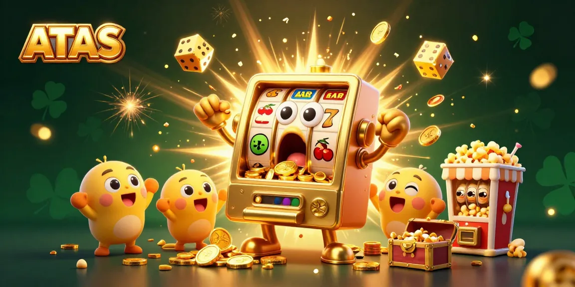 Engage with ATAS, the spirited slot machine celebrating jackpots amidst vibrant casino excitement.