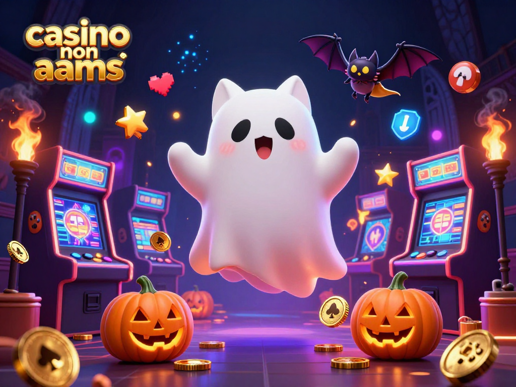 Gioca nei migliori casinò non AAMS con un gatto fantasma e un pipistrello dorato in un'atmosfera festosa.