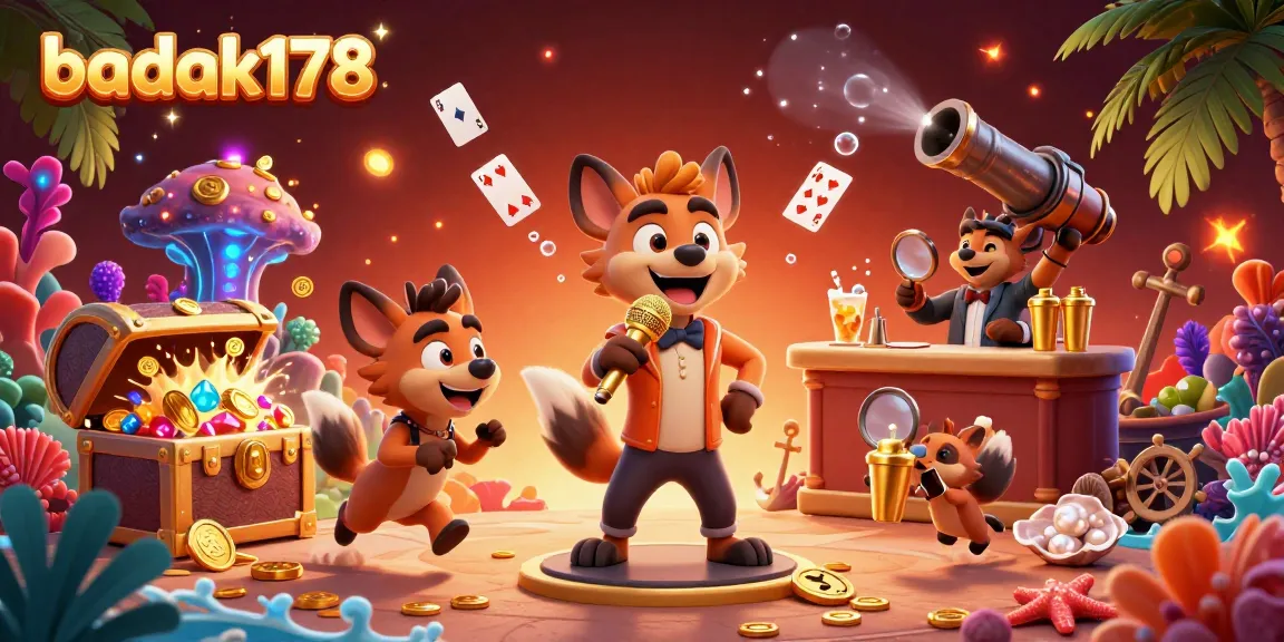 Experience the excitement of badak178 with hyenas in a comedy casino club, laughter, and vibrant game elements.