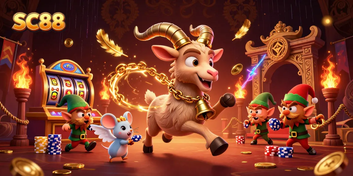 Experience the festive thrill of SC88 at a holiday-horror casino with Krampus and mischievous elves.