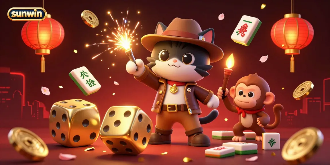 Experience thrilling gameplay with sunwin while discovering treasure in a vibrant casino scene.