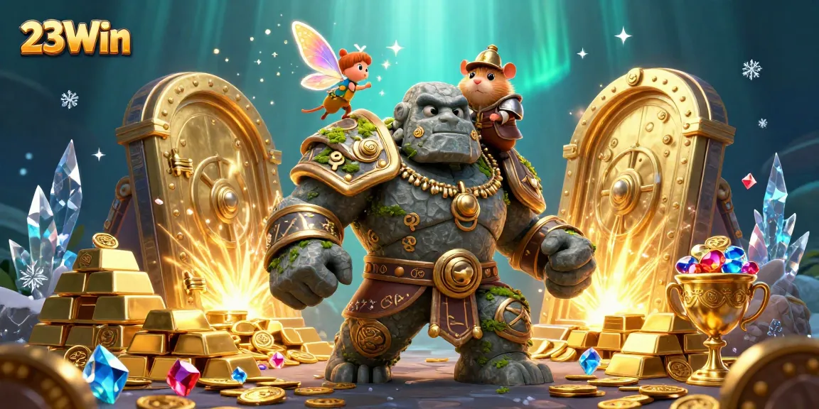 Experience the thrill of winning at 23Win with a magical scene full of treasures, games, and excitement.