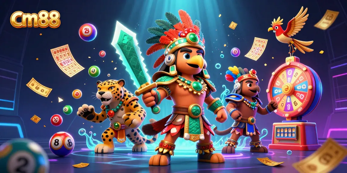 Engage with cm88's exciting lottery games featuring vibrant characters and dynamic elements.