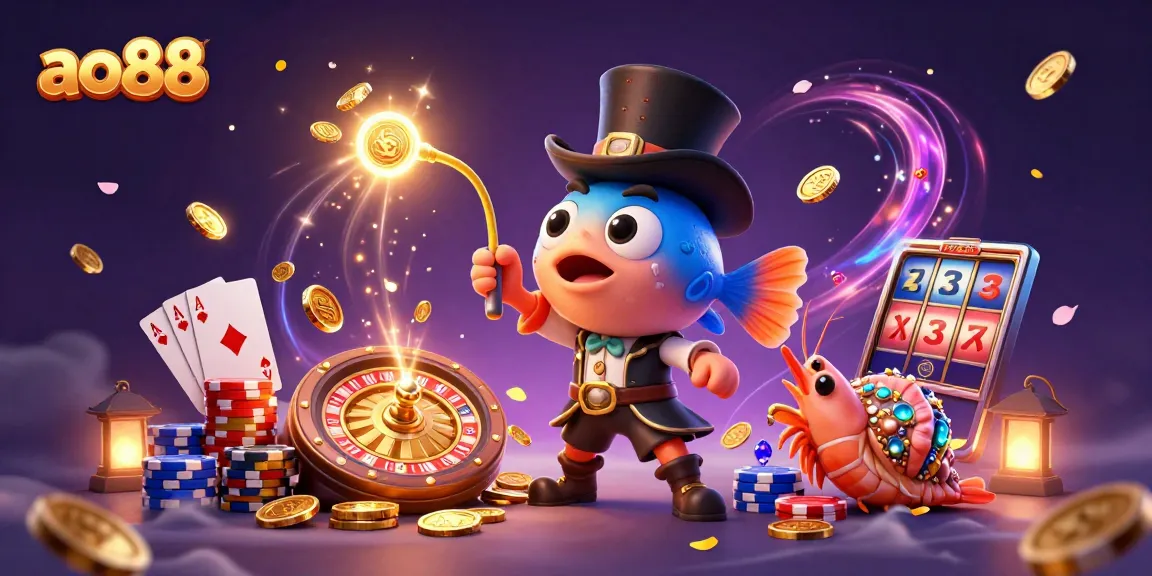 Engage with thrilling casino excitement at ao88 featuring vibrant characters and dazzling gaming elements.