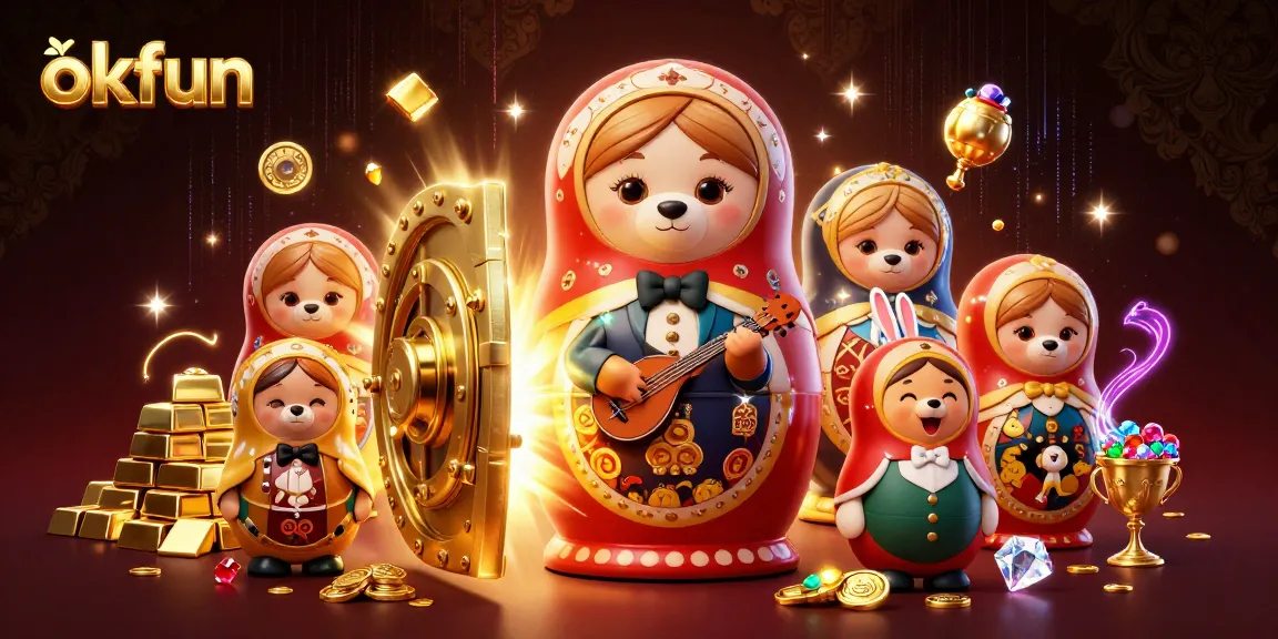 Engage with okfun’s vibrant gaming world in this lively 3D casino scene.