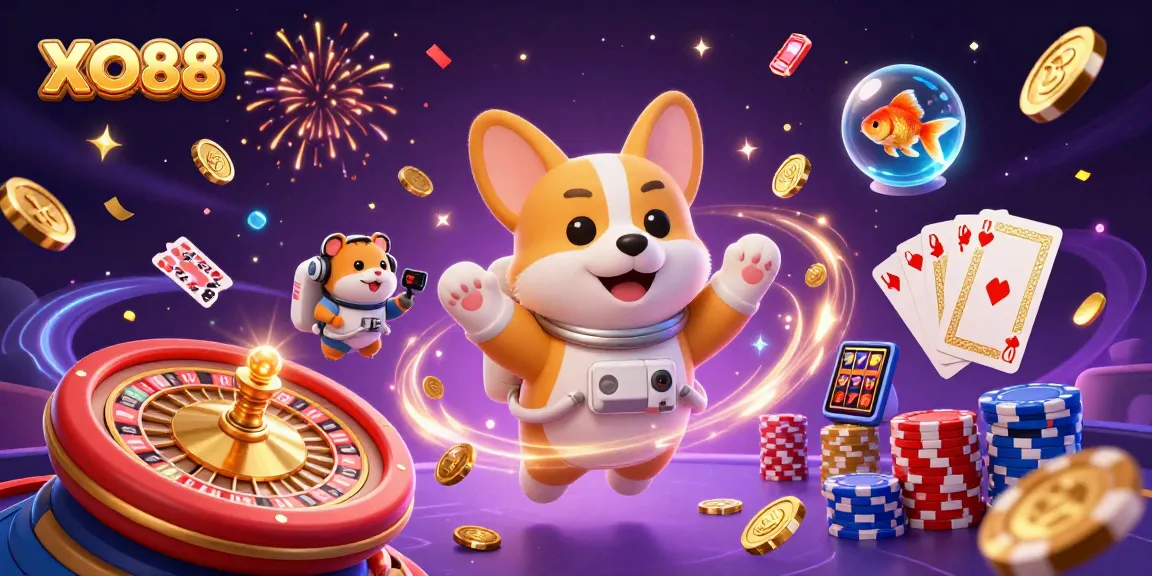 Experience thrilling gameplay at XO88 with vibrant characters in a dynamic casino scene.