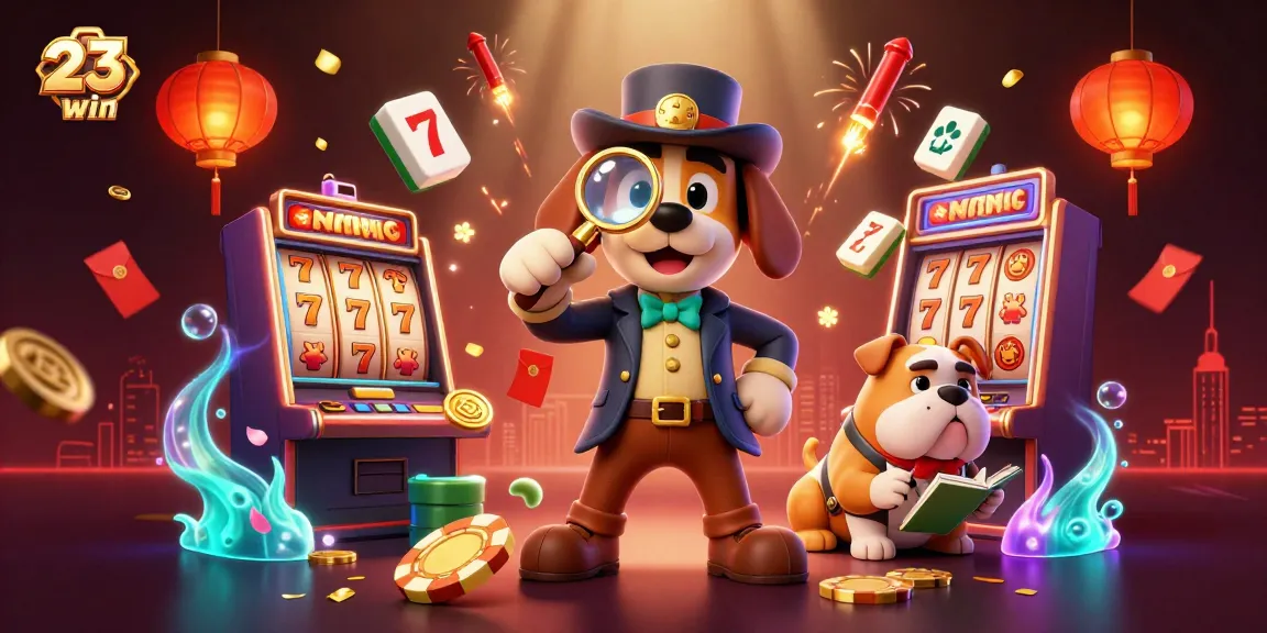 Join the action with 23win in this enchanting 3D casino scene featuring thrilling poker and slot elements.