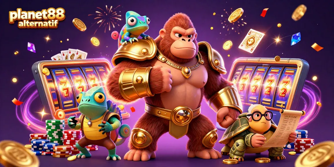 Experience thrilling spins at planet88 alternatif with grand gorilla and surprise slot wins!