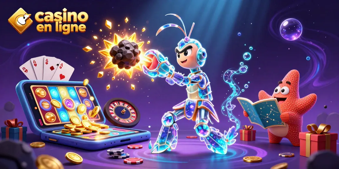 Gagnez avec le casino en ligne dans une illustration dynamique de jeu