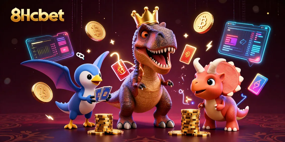 Join the excitement at 8xbet with vibrant characters in a dynamic gambling scene.
