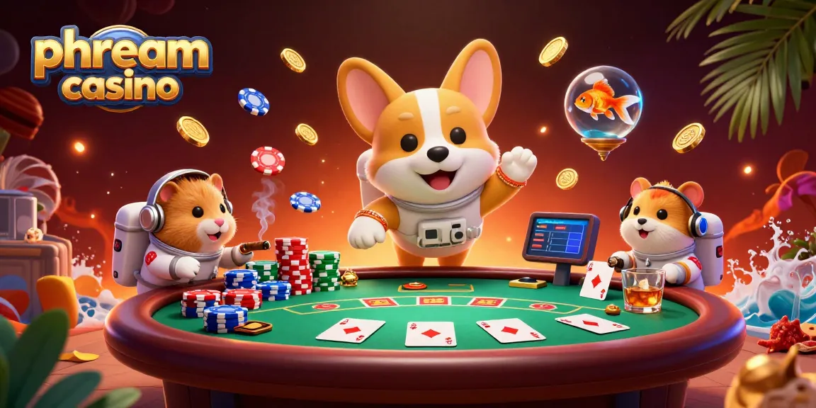 Experience phdream casino with a vibrant 3D illustration of characters enjoying a dynamic gaming scene.
