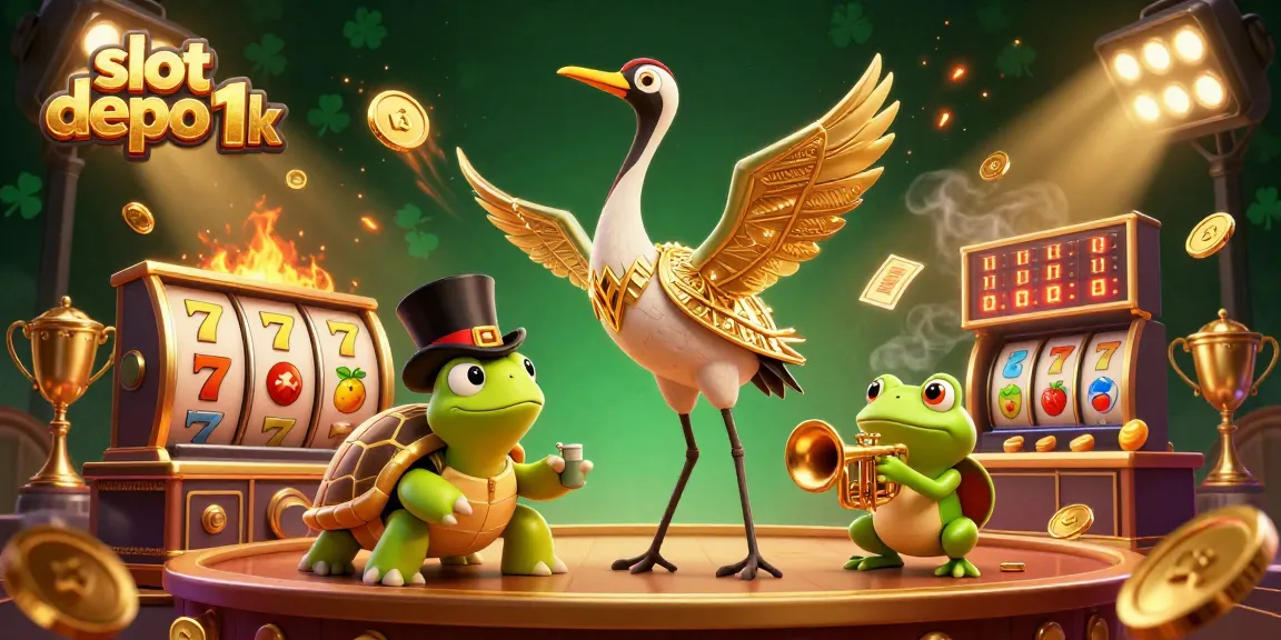 Experience the thrill of slot depo 1k with animated characters and vibrant game elements.