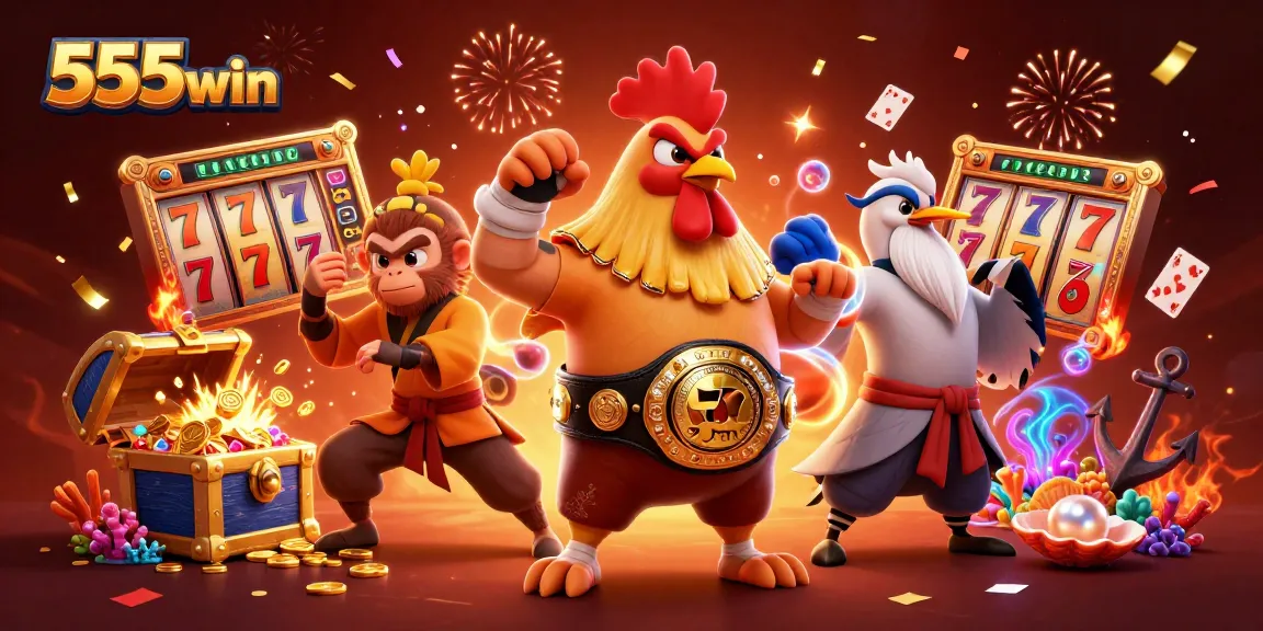 Win big with exciting slot games at 555win featuring dynamic characters and colorful elements.
