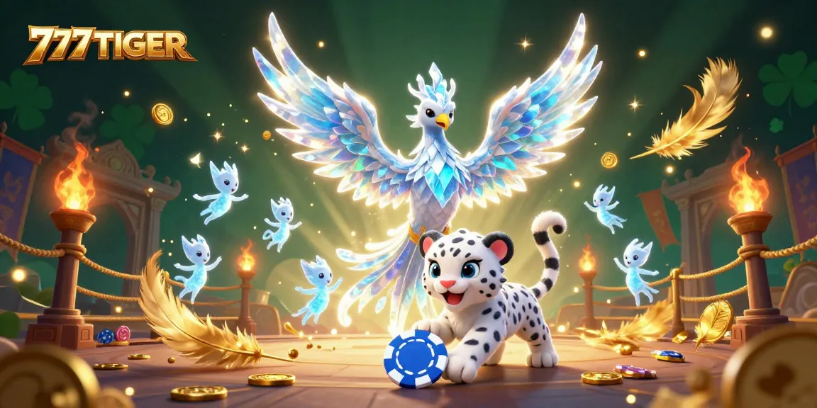 Engage with thrilling bets at 777TIGER in an ultra-detailed casino-themed digital illustration.
