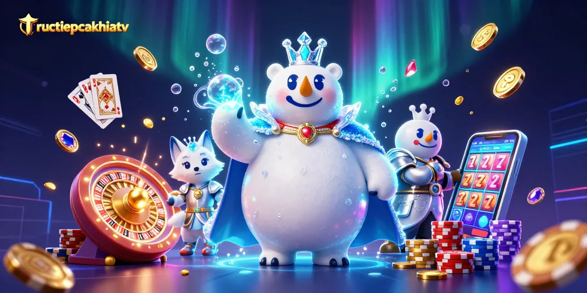 Experience thrilling gameplay at tructiepcakhiatv with 3D characters and casino elements bursting in excitement.