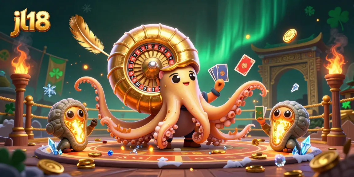 Experience thrilling gambling at jl18 with a vibrant 3D scene featuring dynamic casino elements.