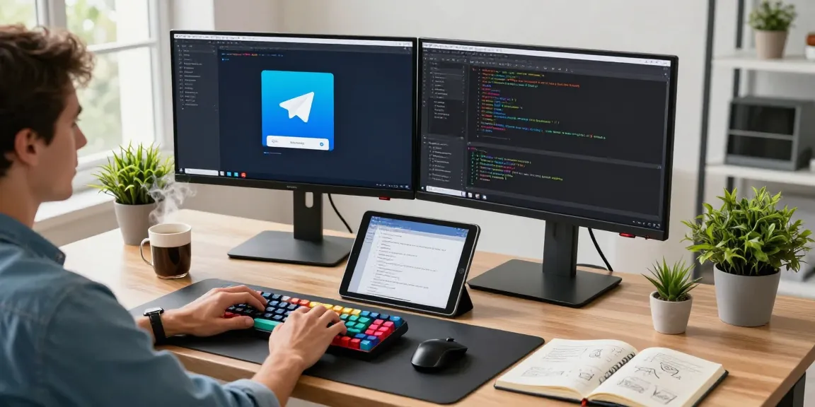 Embrace the future of communication with Telegram Download in a modern tech workspace.