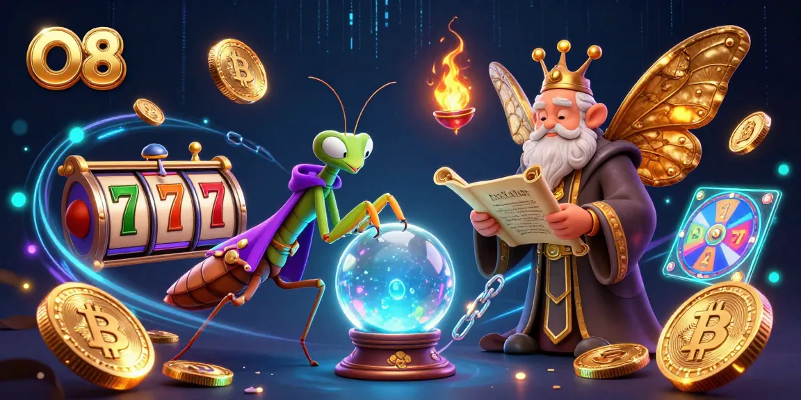 Experience O8's vibrant casino environment with 3D characters and dynamic slot game elements.