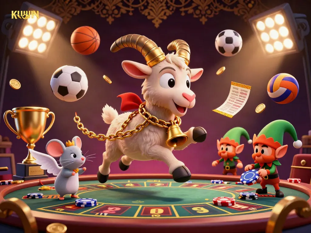 Join the thrilling KUWIN casino experience with festive characters and dynamic gameplay elements.