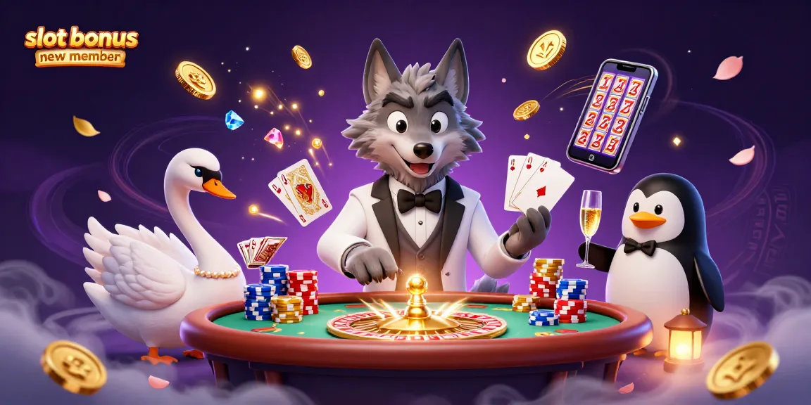 Experience excitement with the slot bonus new member in this vibrant casino scene.