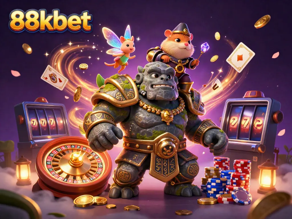 Experience the thrill of winning at 88kbet with enchanting characters and dynamic casino elements.