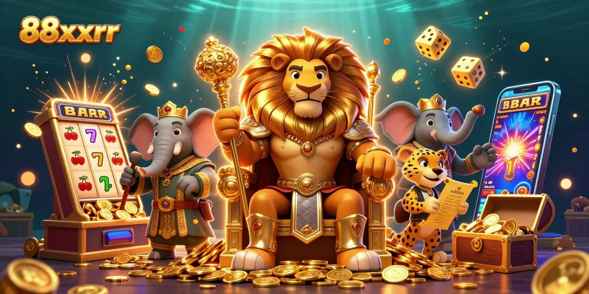 Experience the thrill of winning big with 88xxrr in this vibrant casino illustration packed with action.