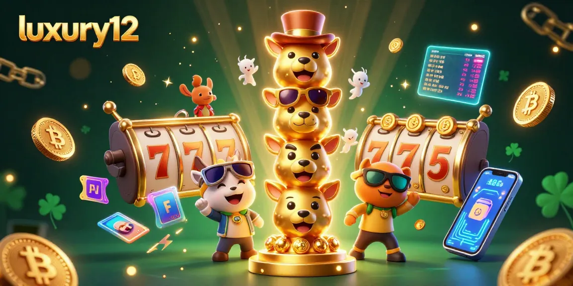 Spin the reels with luxury12's thrilling slots, featuring vibrant 3D graphics and energetic casino elements.