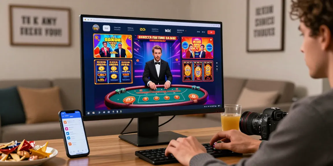 Engaged player enjoying qs88 live casino experience with vibrant gaming interface